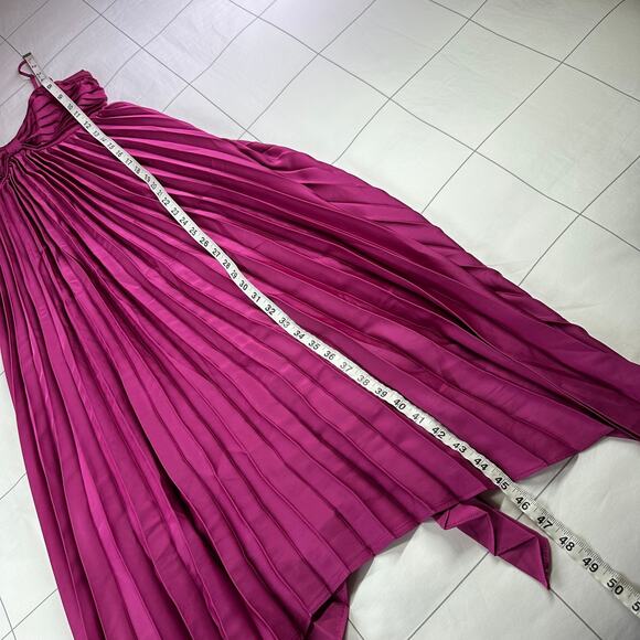 Petal & Pup Dress Womens 6 Magenta Vikki Pleated Sweatheart Midi Party Cocktail - Picture 14 of 14